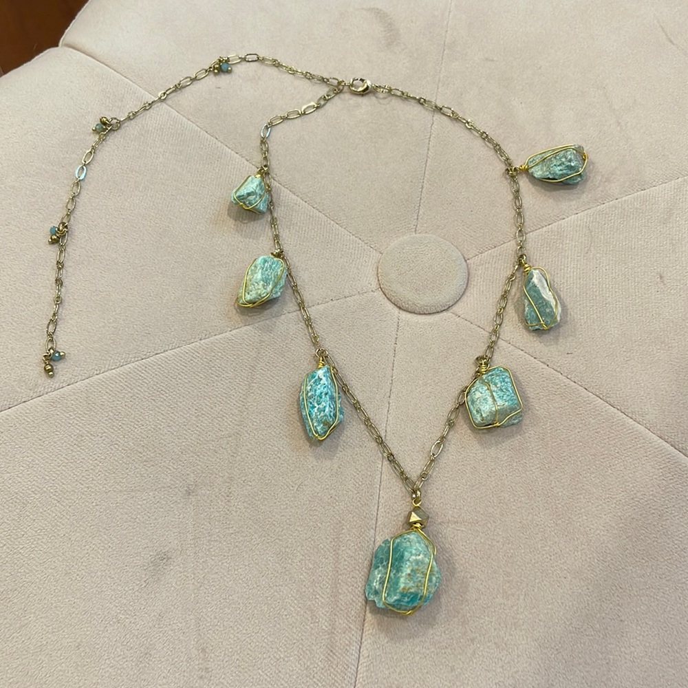 Raw Amazonite Adjustable Necklace - image 6
